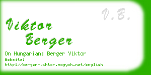 viktor berger business card